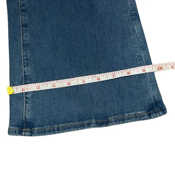American Eagle Women’s Flare Jeans Blue Denim Stretch Mid Rise Classic Size 00 - Picture 11 of 15